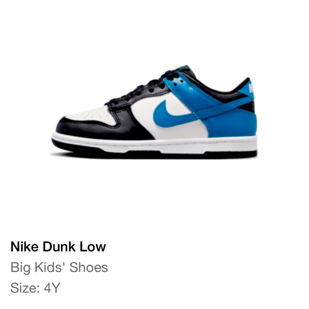 BNIB Nike Dunks - 4Y - Black & Blue